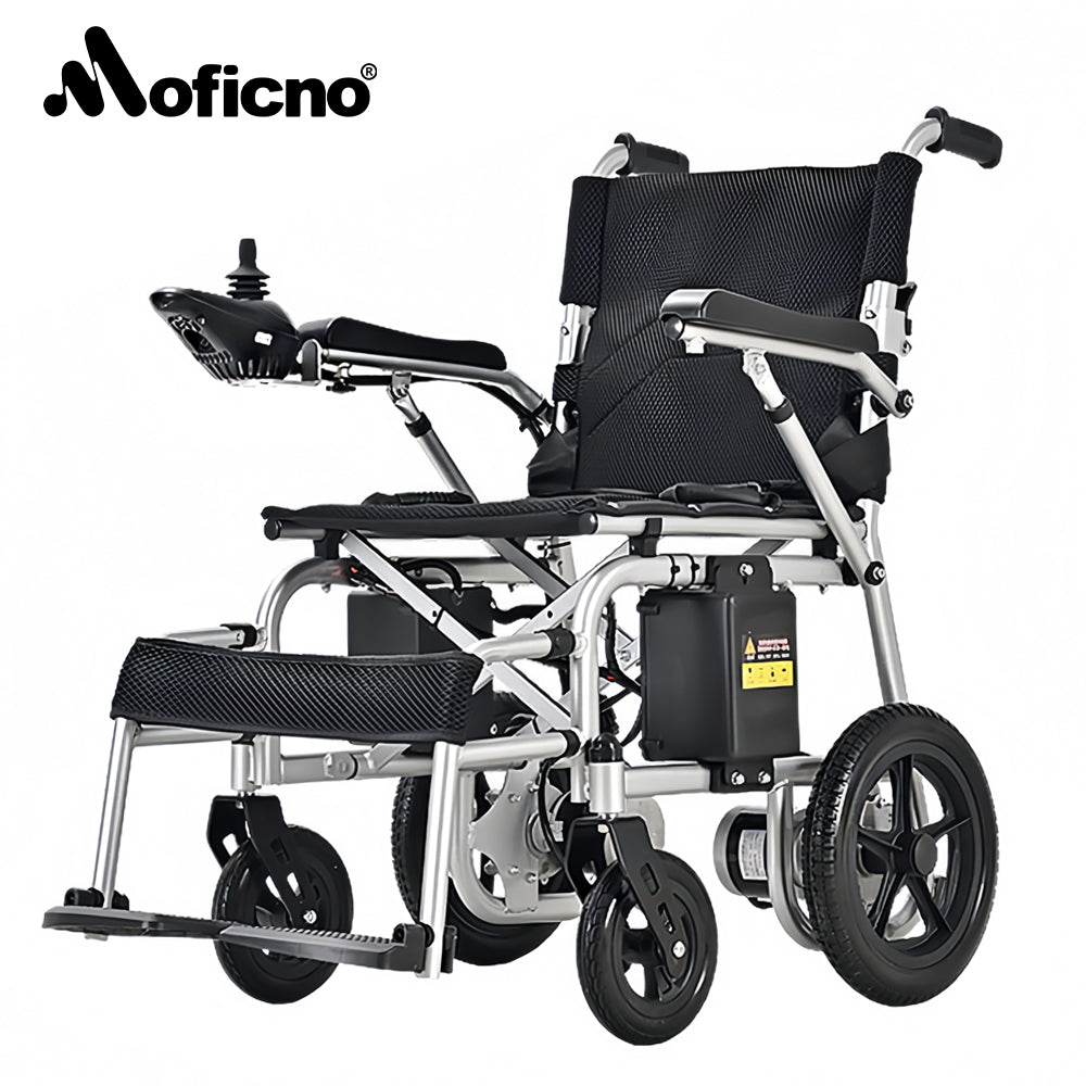 Folding Electric Wheelchair All-Terrain Powerful Dual Motor Electric Wheelchair - Load 100kg - Weight 28kg