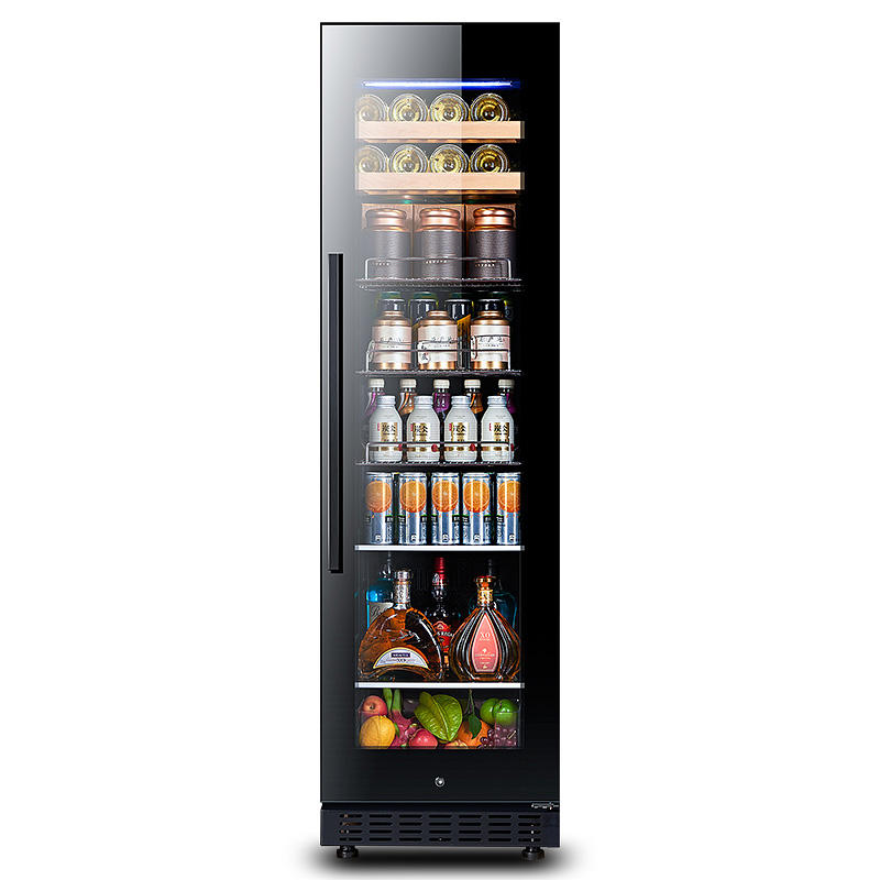Wine Fridge 150L Freestanding or Built-in Wine Cooler Refrigerator with Sliding Rail Shelves, Professional Low Noise Wine Cellar