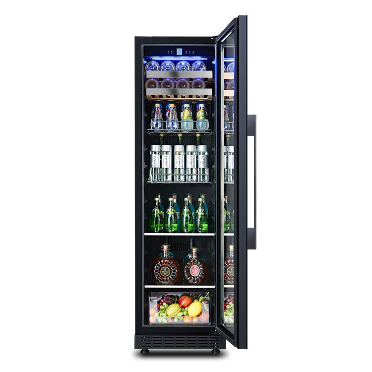 Wine Fridge 150L Freestanding or Built-in Wine Cooler Refrigerator with Sliding Rail Shelves, Professional Low Noise Wine Cellar