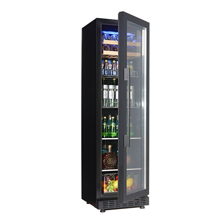 Wine Fridge 150L Freestanding or Built-in Wine Cooler Refrigerator with Sliding Rail Shelves, Professional Low Noise Wine Cellar