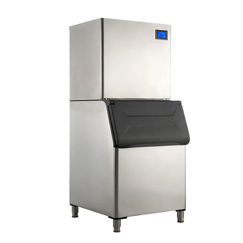 Automatic Ice Maker Machine Make Ice in Minutes – Compact Ice Maker High-Capacity Ice Cube Maker Commercial Ice Maker Machine,1102lbs(500kg)/24 h,440lbs (200kg)Storage Bin,Automatic Cleaning,Blue Ray,Perfect for Bar/Cafe/Restaurant