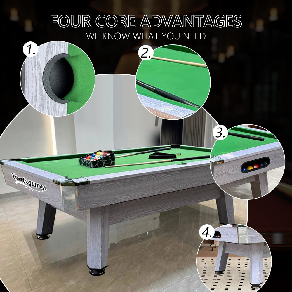 High-End 8 FT Pool Tables Billiards Table Tennis Custom Adult Three-in-One Multifunctional Home Game Slate for Pool Billiards