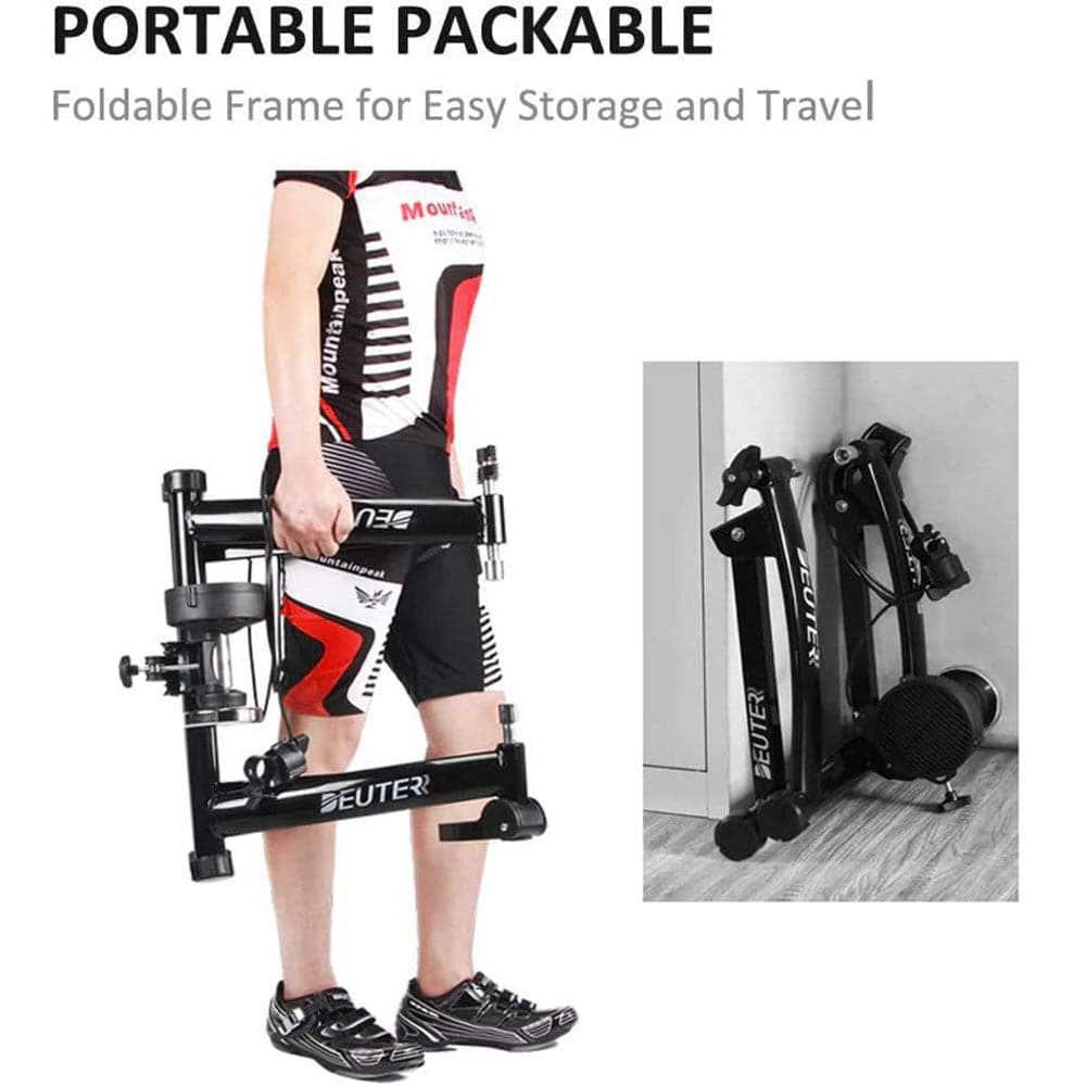 COOLBABY Bike Trainer, Magnetic Bicycle Stationary Stand for Indoor Exercise Riding, 24-28" Bike,Quick-Release, 6 Resistance Setting - COOL BABY