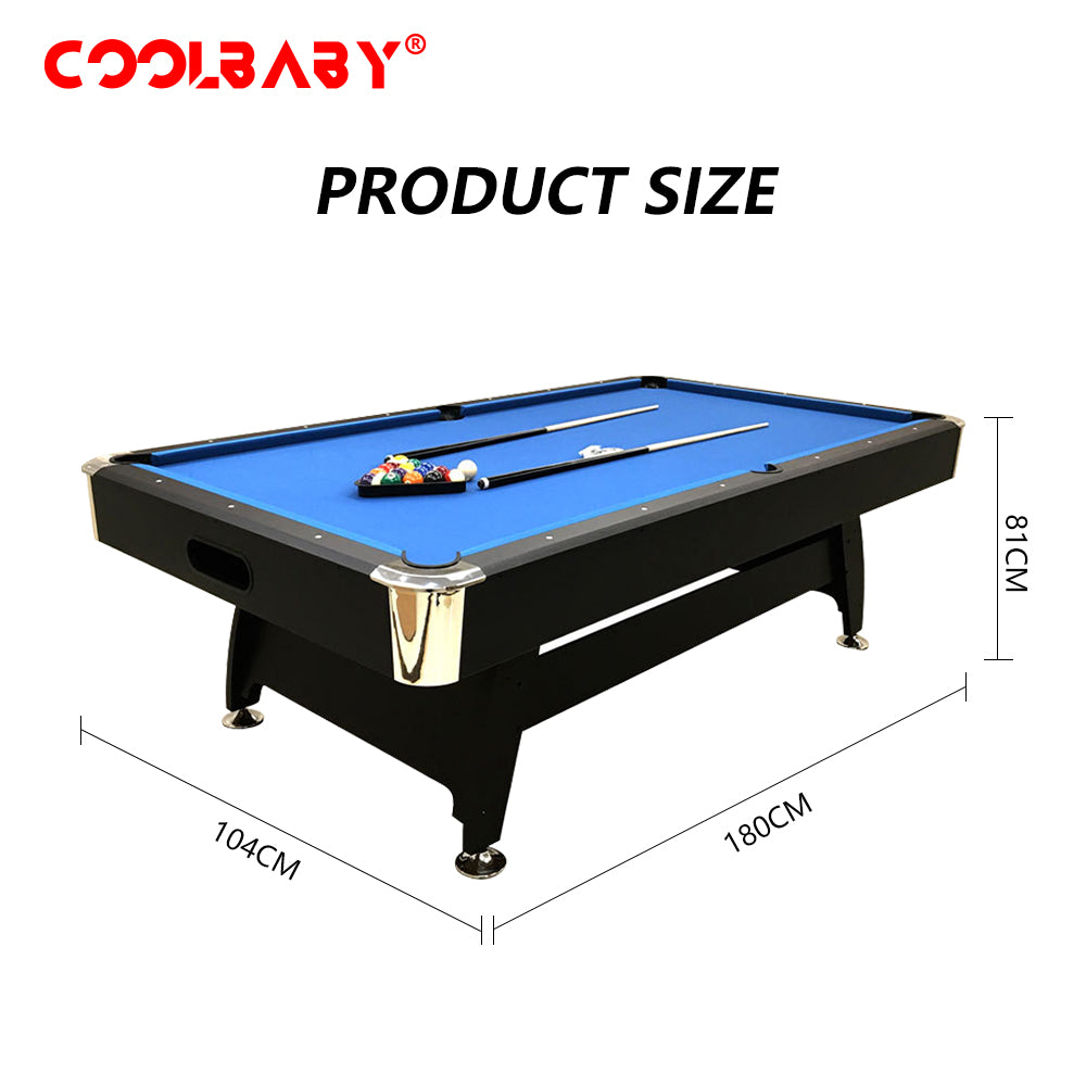 6FT Billiards Table, 3 in 1 Professional Billiard Pool Tables Set for Family Game Room