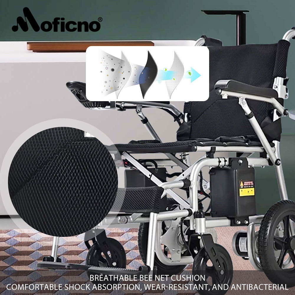 Electric Wheelchairs for Adults, Foldable Lightweight Power Wheelchair, 200W*2 Dual Motors, 15 Miles Longer Range