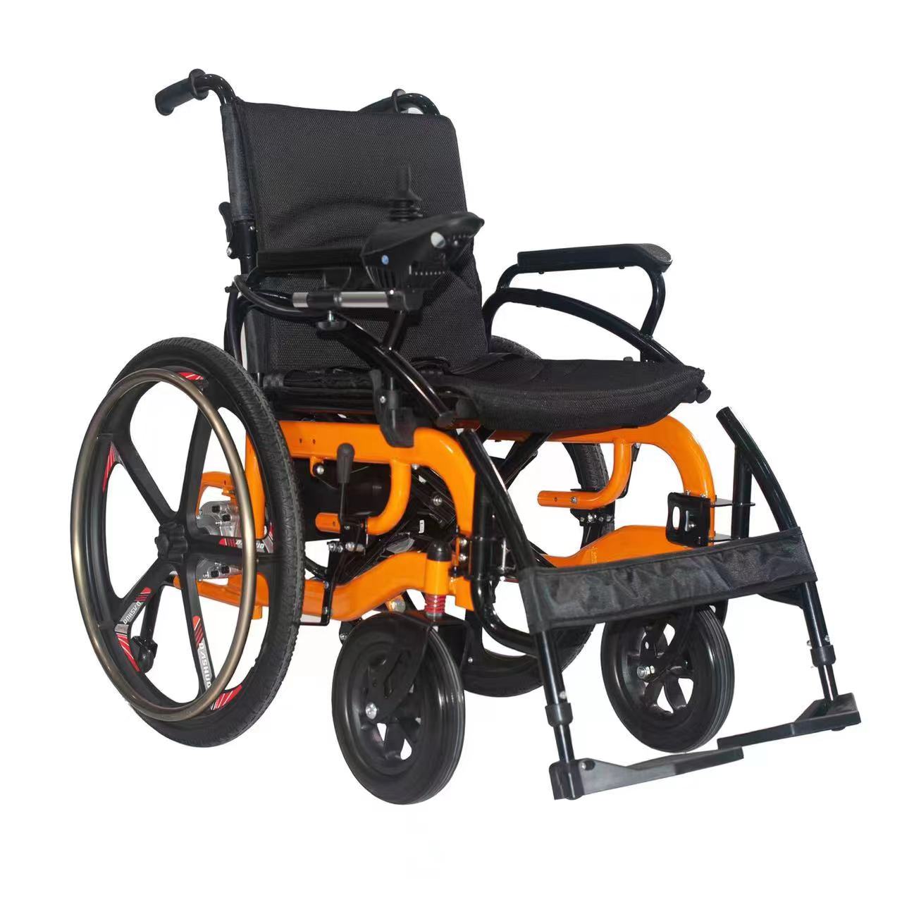 COOLBABY ZZR-E310D-OR: Portable 24-Inch Electric Wheelchair for Adults and the Elderly - coolbabymalls