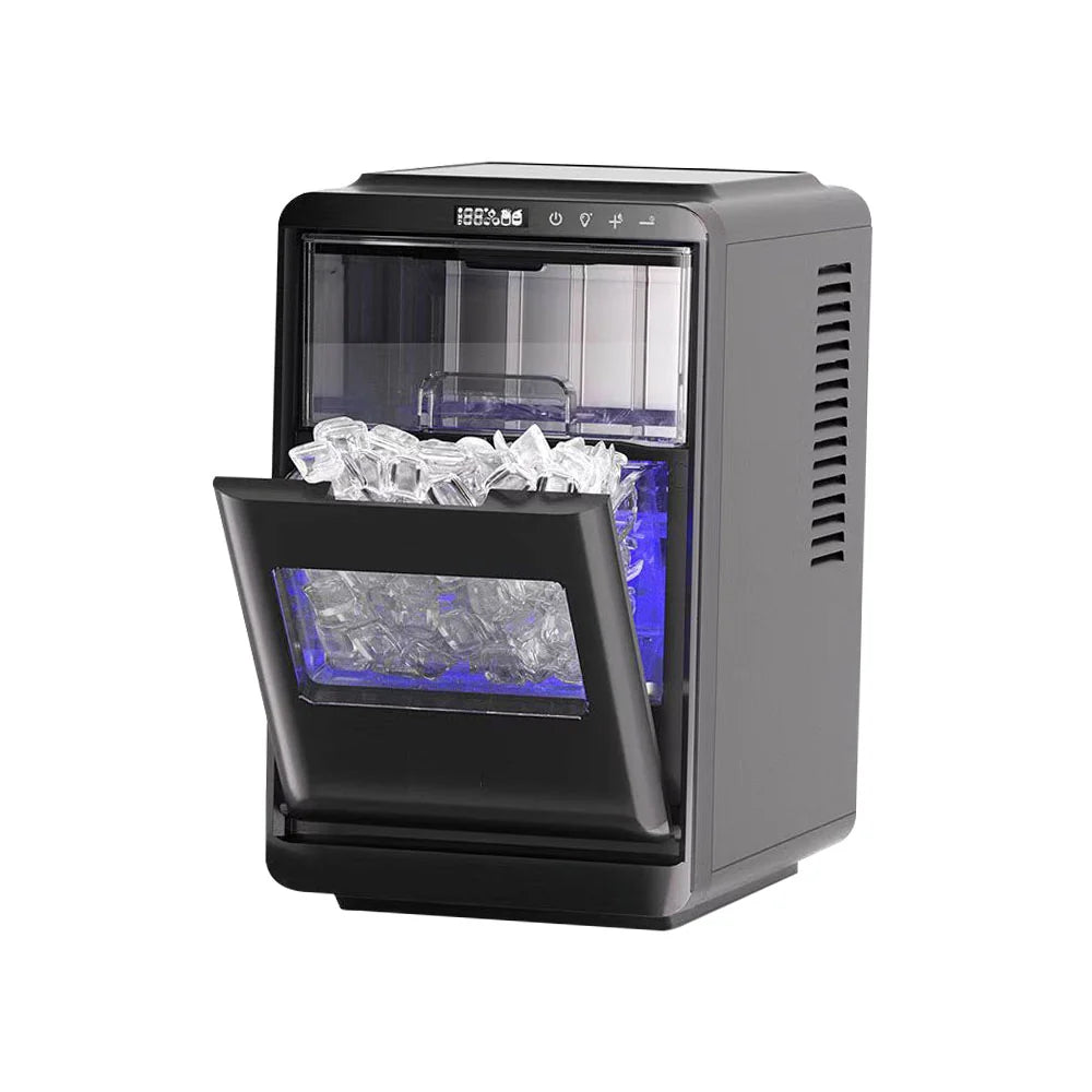 Countertop Crescent Ice Maker – 12KG/Day, 16 Ice Cubes per Cycle, 1.8L Water Tank, 13-Minute Ice Making, 32dB Low Noise