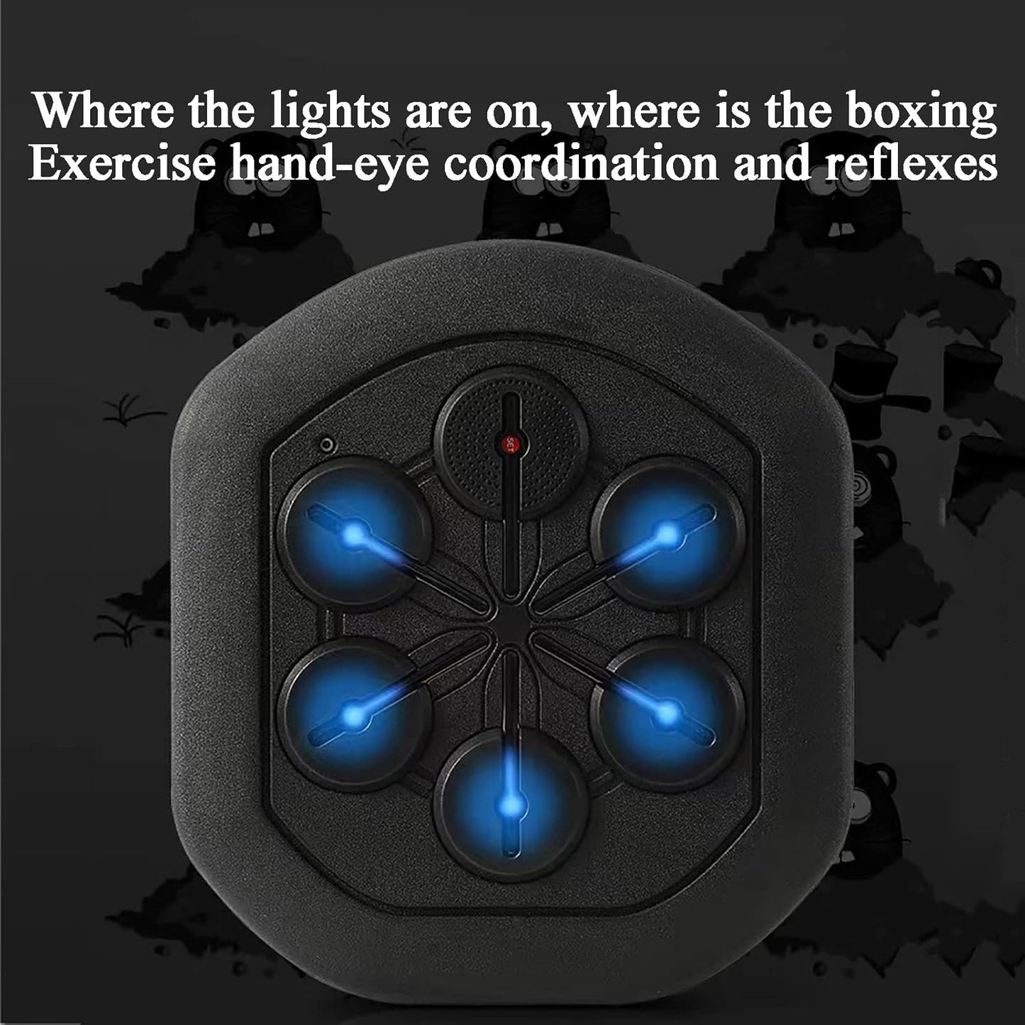 Boxing Training Machine - Music Electronic Target Mat with Gloves for Hand-Eye Coordination, Home Training, and Stress Relief