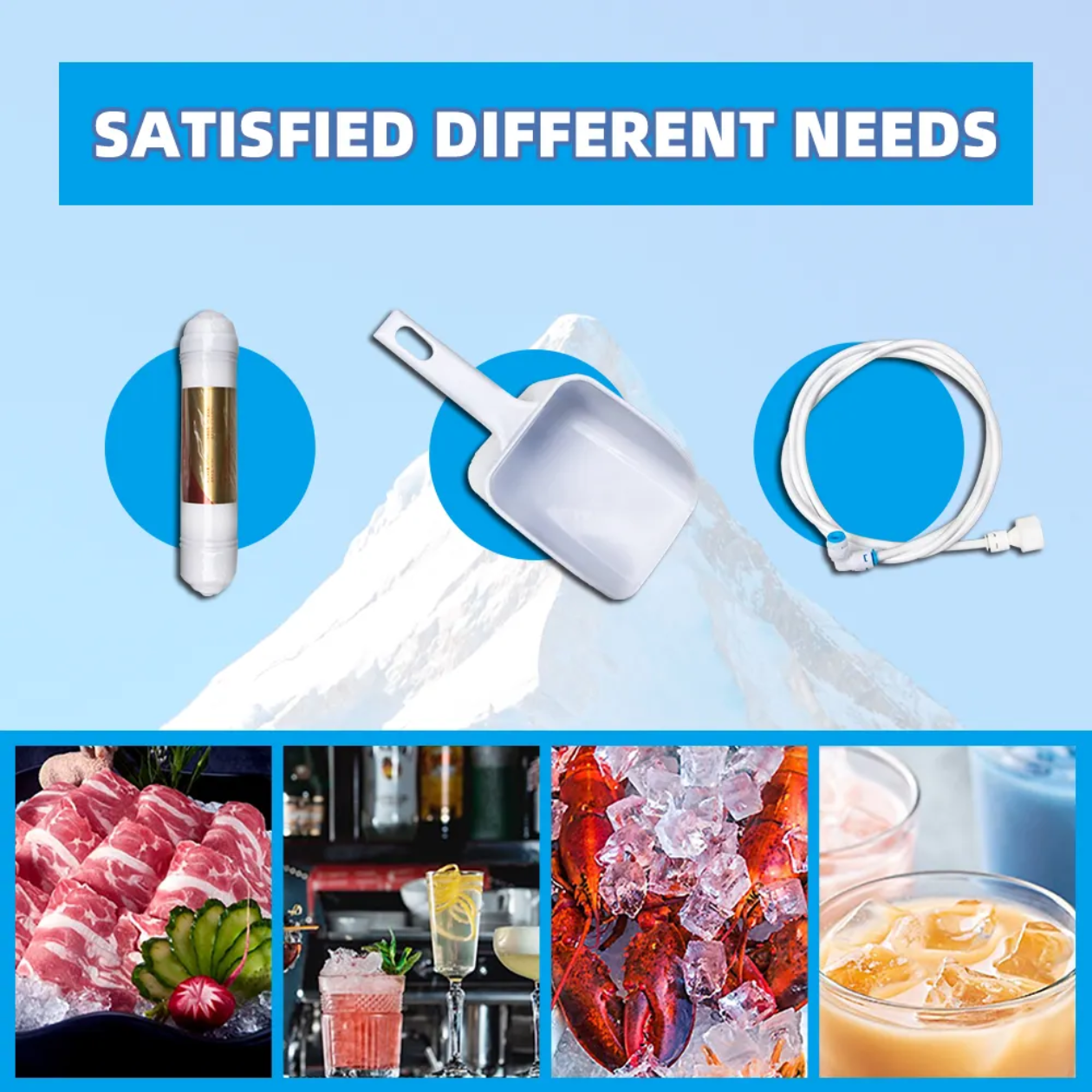 Hot Sale Commercial Ice Cube Block Maker Ice Making Machine Ice Cube Maker Making Machine 460Kgs Per Day Top Counter Automatic Self Service Ice Cube Maker Machine Powerful 460kg Ice Production – Built for High-Demand Operations