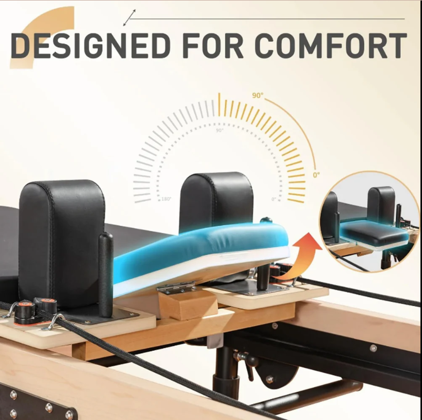 COOLBABY SSZ-PLT Pilates Reformer Solid Wood Core Bed Multifunctional Yoga Bed