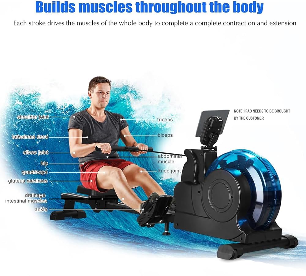 COOLBABY Water Rowing Machine - Sports Foldable Rowing Machine for Home and Office, Max Load 110 KG