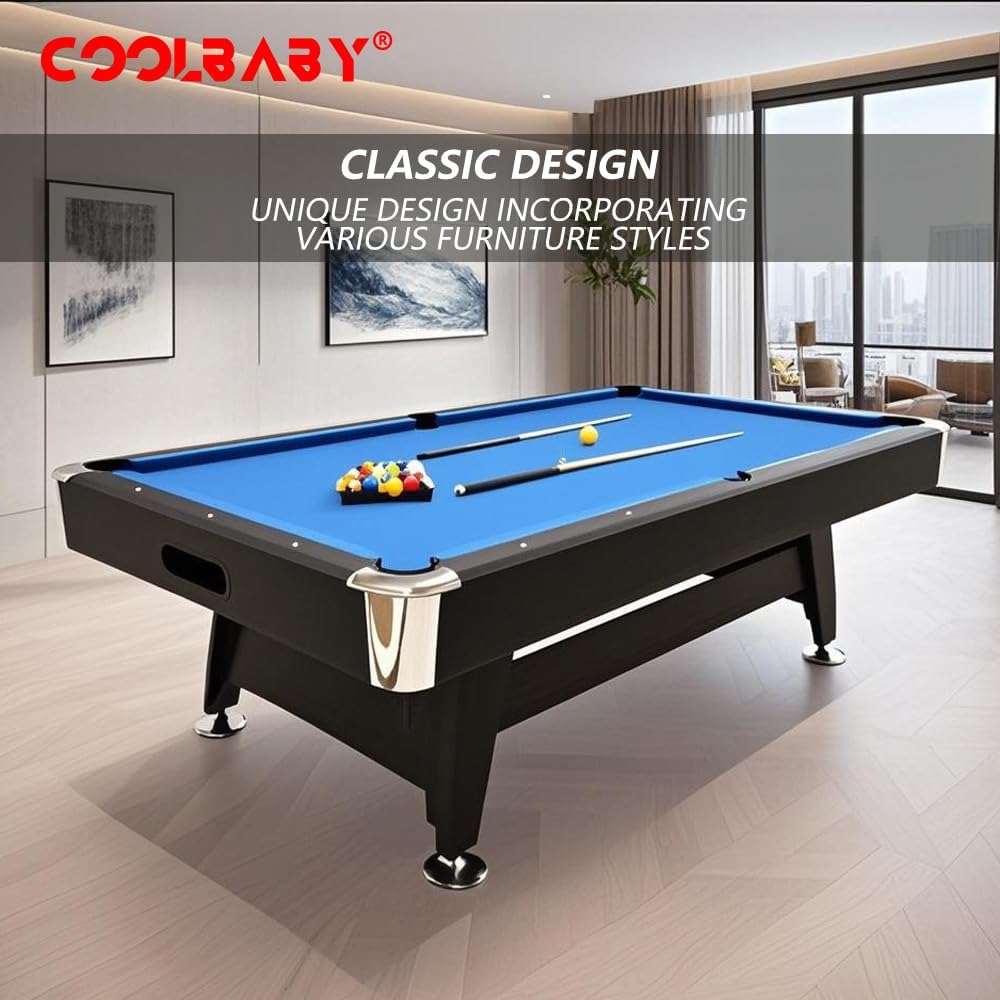6FT Billiards Table, 3 in 1 Professional Billiard Pool Tables Set for Family Game Room