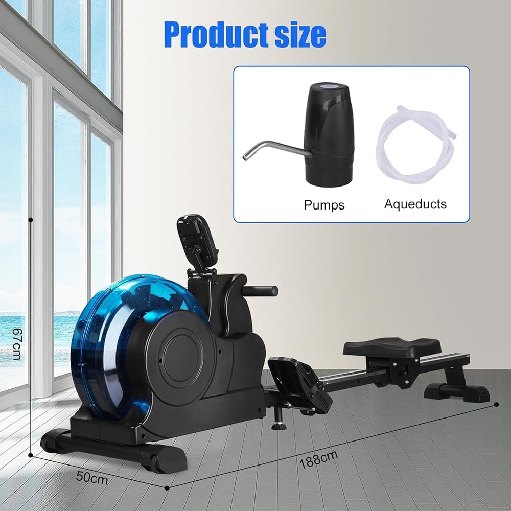 COOLBABY Water Rowing Machine - Sports Foldable Rowing Machine for Home and Office, Max Load 110 KG