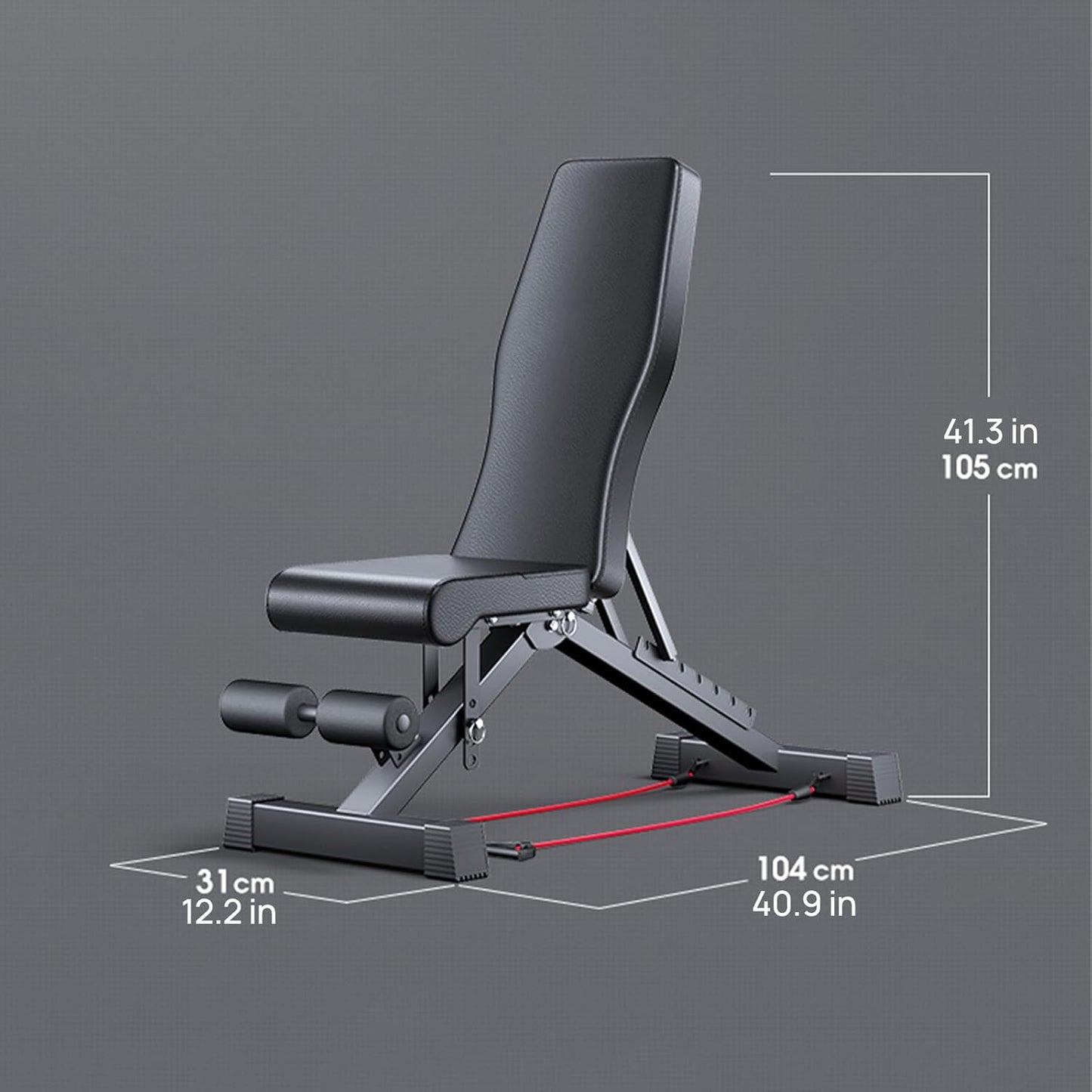 Adjustable Weight Bench Full Body Workout Multi-Purpose Foldable Strength Training Benches Decline Incline Bench for Home Gym