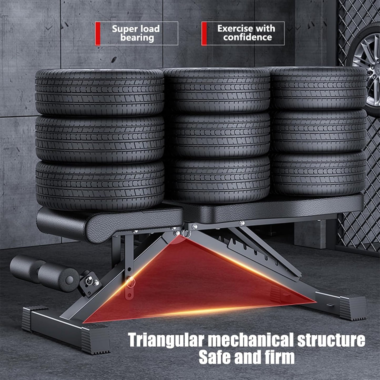 Adjustable Weight Bench Full Body Workout Multi-Purpose Foldable Strength Training Benches Decline Incline Bench for Home Gym