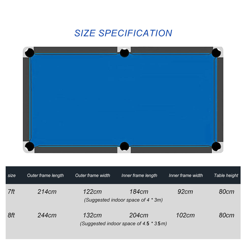 7ft 8ft 3 IN 1 Billiard Pool Tables with Full Accessory Multi-function Home Use Ping Pong Dining Table Convertible 3in1 Portability Pool Table