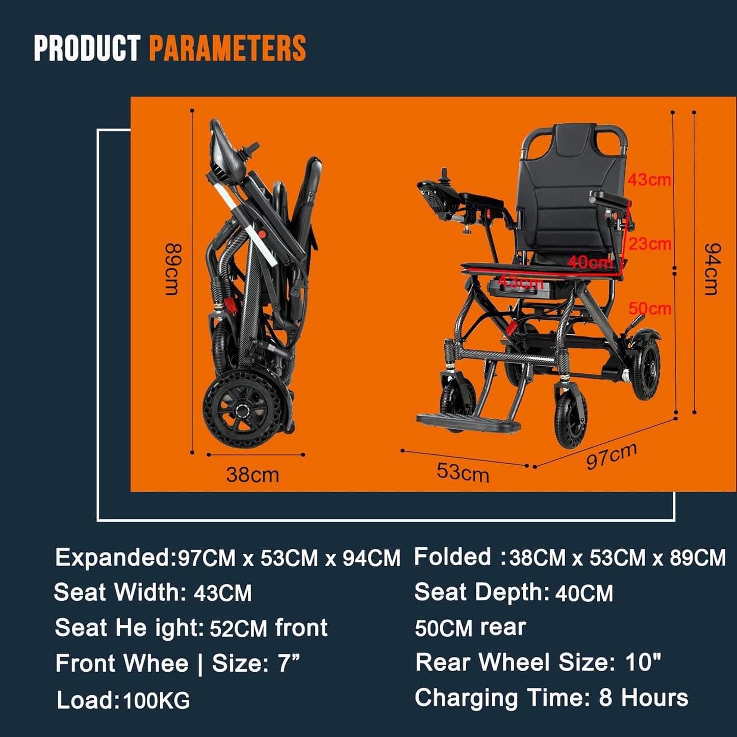 Electric Wheelchair Foldable And Portable For The Elderly Multifunctional Lithium Battery Scooter Disabled