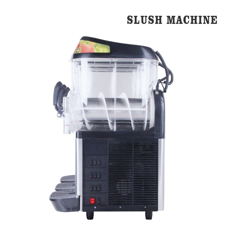 Commercial Industrial Slush Ice Machine Fizzy Frozen Drink Machine Ice Slush Machine Snack Business Slush Machine Slush Granita Dispenser XHC336 Fast Frozen Smoothie Making Machine