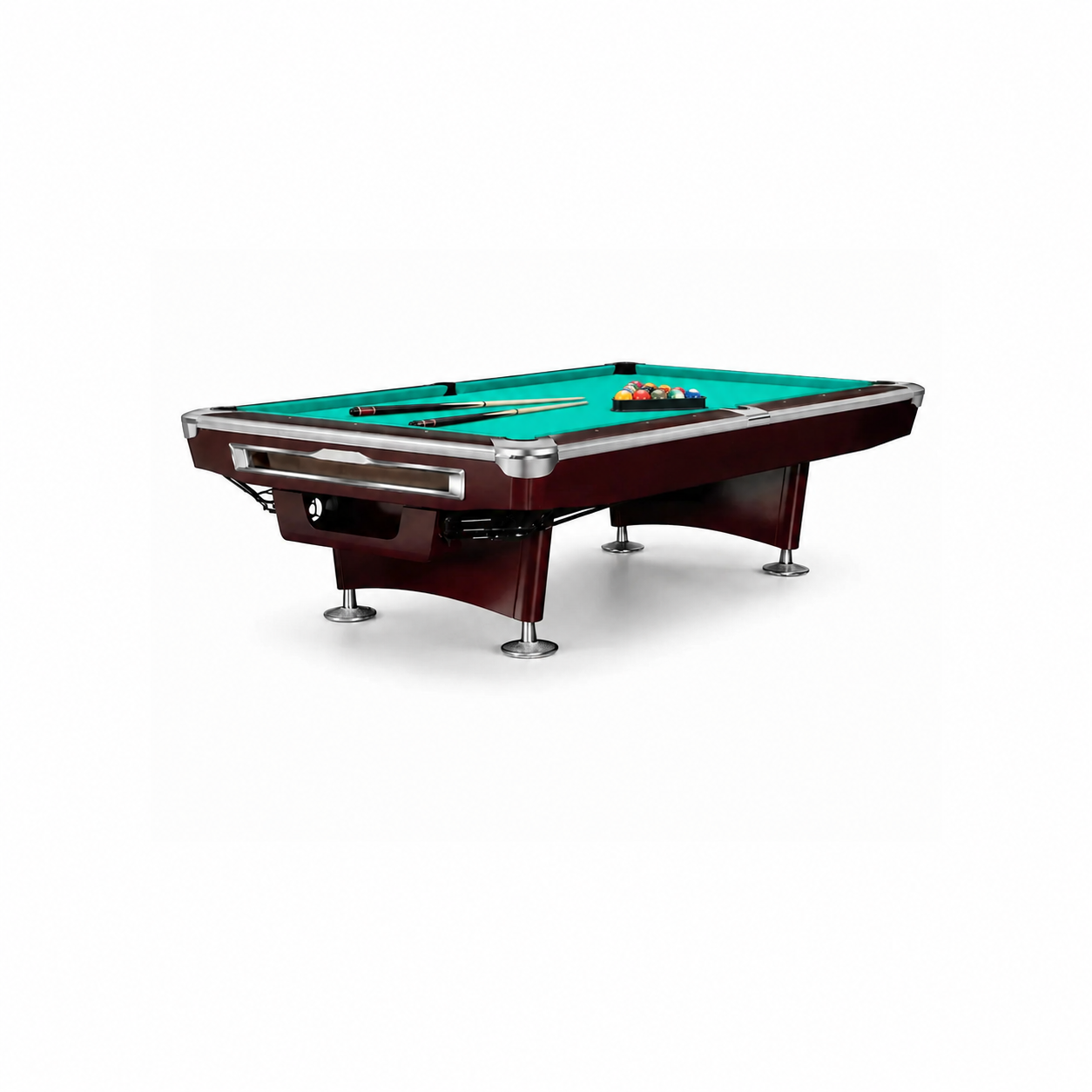 9ft Classic Professional Billiard Table with Solid Maple Wood Frame & ANDY 588 Felt