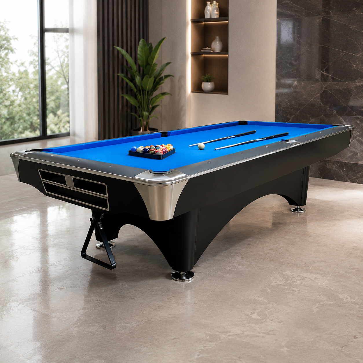 9ft Modern Professional Billiard Table with Solid Wood Finish Premium Snooker & Billiard Table – Commercial Quality