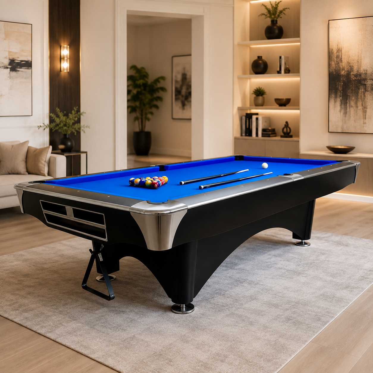 9ft Modern Professional Billiard Table with Solid Wood Finish Premium Snooker & Billiard Table – Commercial Quality