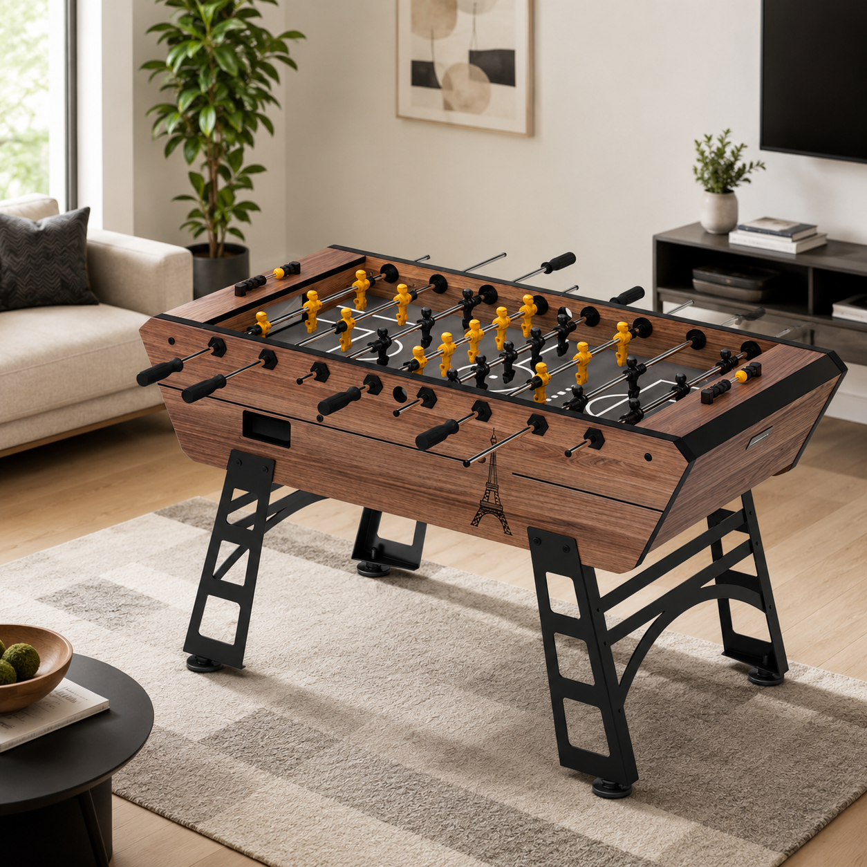 Foosball Table RS1A017 Heavy-Duty MDF Soccer Table with Modern Metal Legs