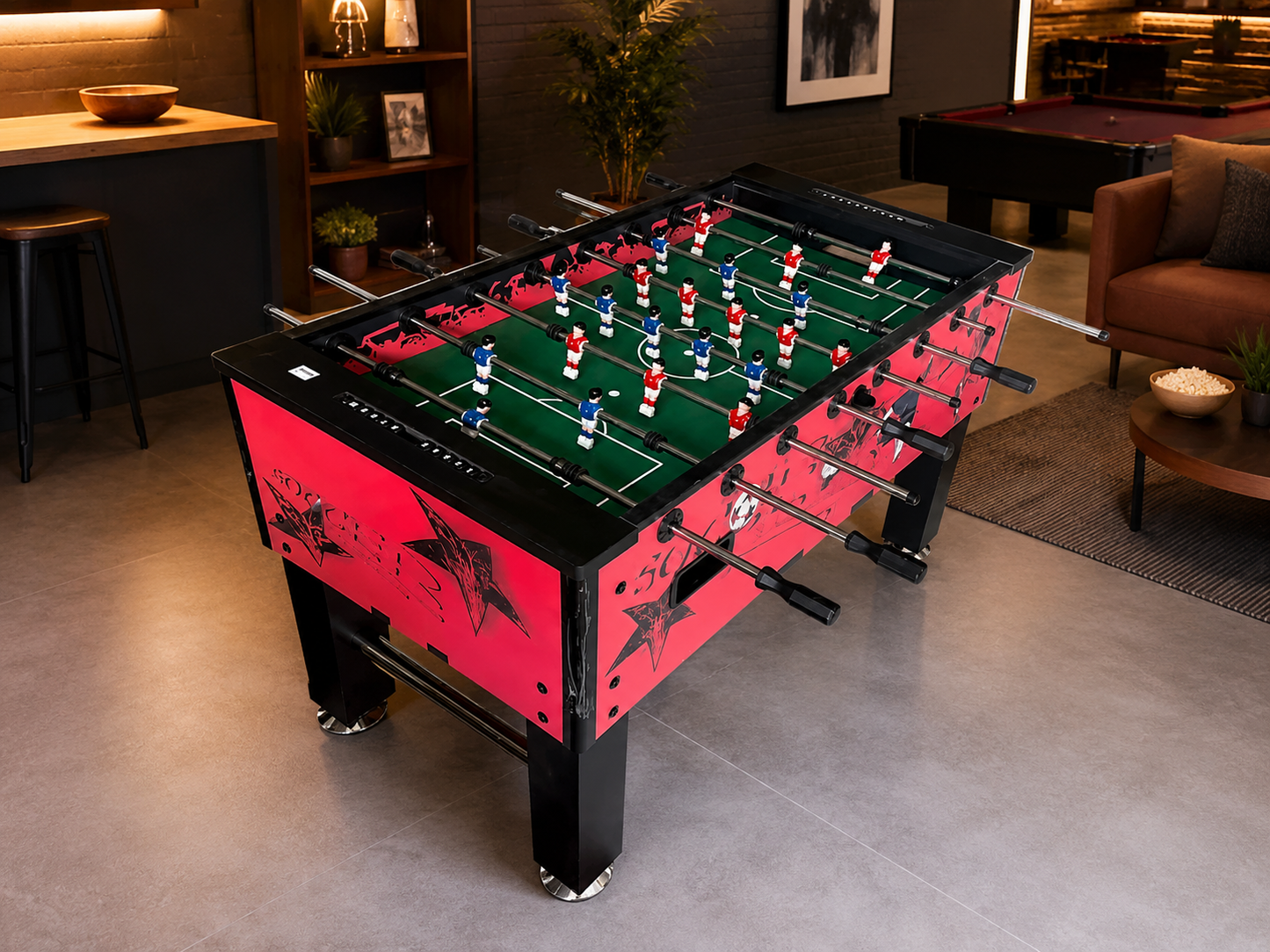 GCC MALL ST-3030 Soccer Table Half K/D – 140cm Foosball Table for Home & Game Room