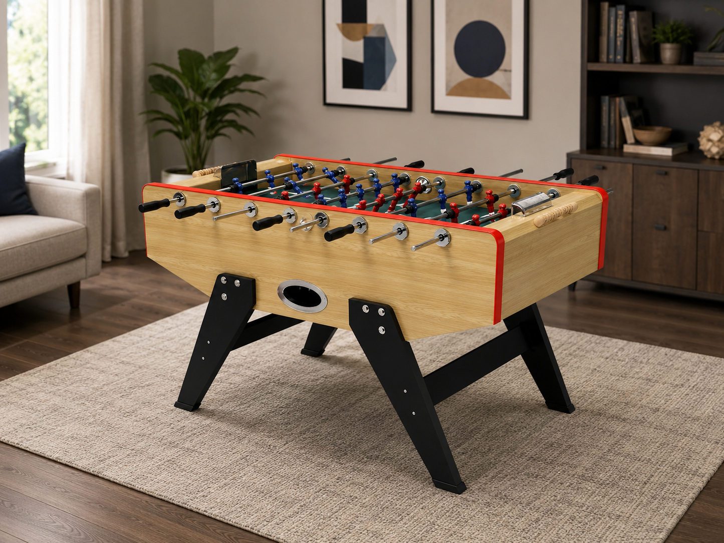 Italian Design HFT153D23S1 Foosball Game Table | Premium MDF Football Table for Home & Club