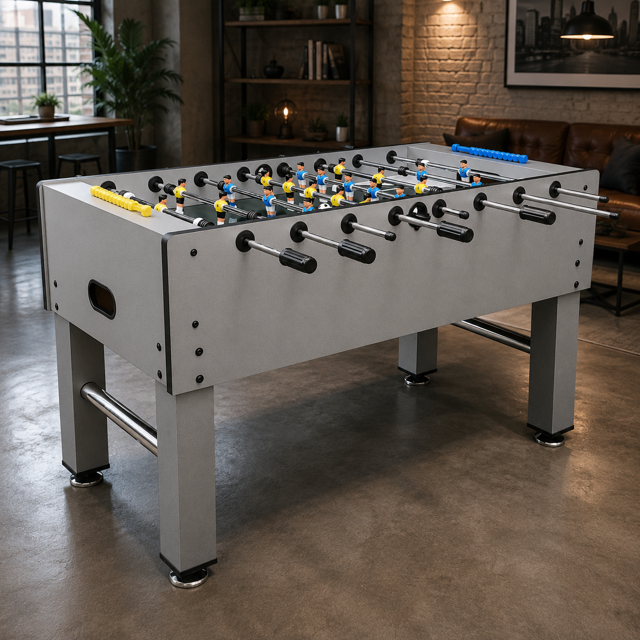 Wooden Soccer Table 5FT GF016-WOOD MDF Foosball Table with Telescopic Rods
