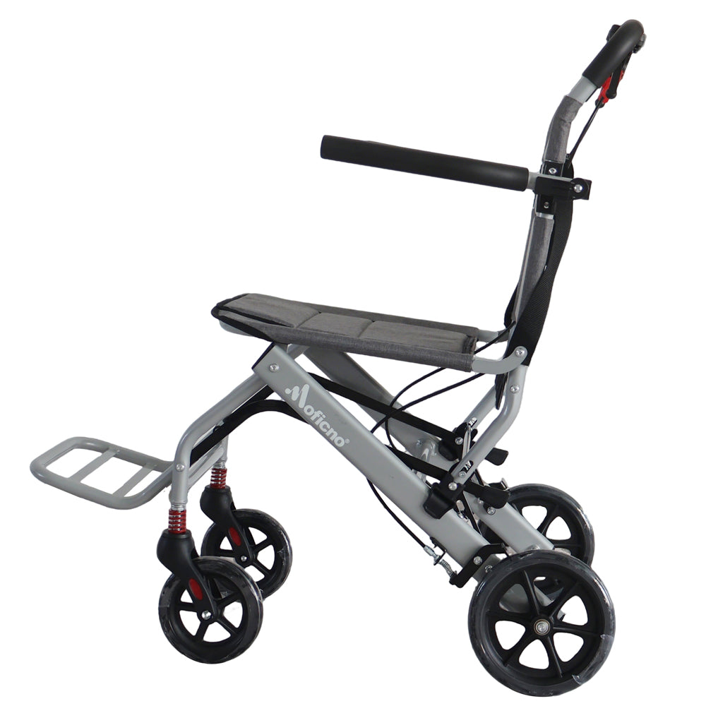Manual Wheelchair, Lightweight Foldable Transport Wheelchair