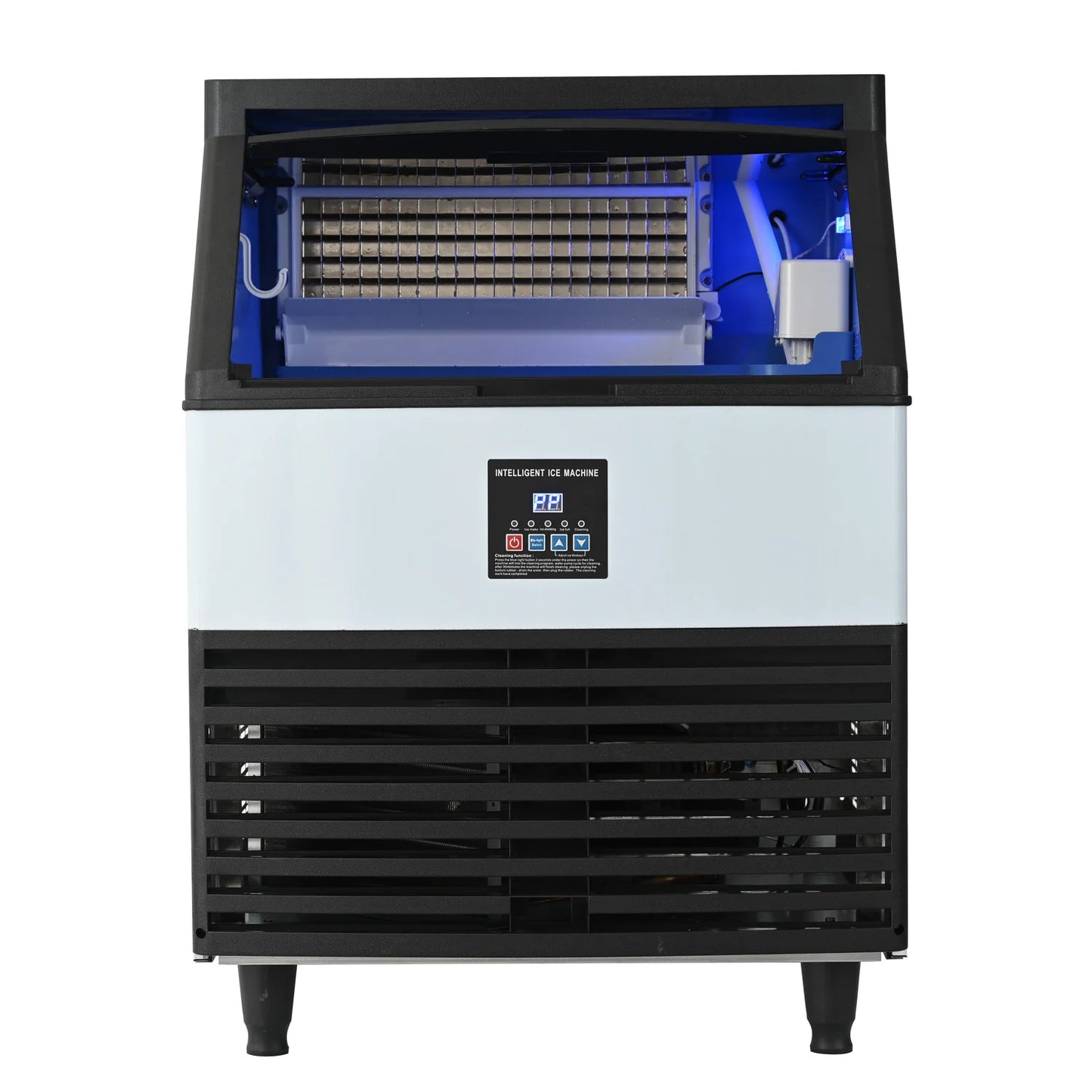 Commercial Ice Maker Machine, 240KGS/24H Stainless Steel under Counter Ice Machine with 45KGS Ice Storage Capacity, for/Restaurant/Bar/Coffee Shop