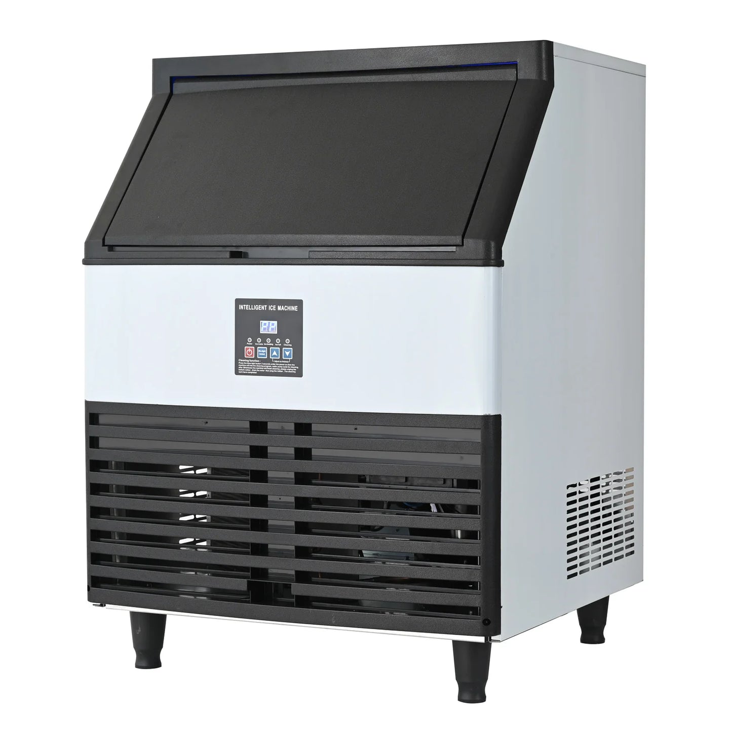 Commercial Ice Maker Machine, 240KGS/24H Stainless Steel under Counter Ice Machine with 45KGS Ice Storage Capacity, for/Restaurant/Bar/Coffee Shop