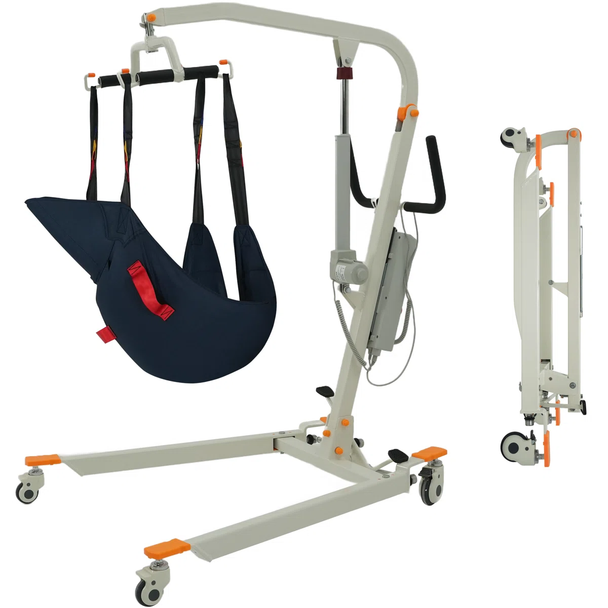 Portable Electric Patient Lift - Compact Folding Full Body Powered Transfer Lifter for Home