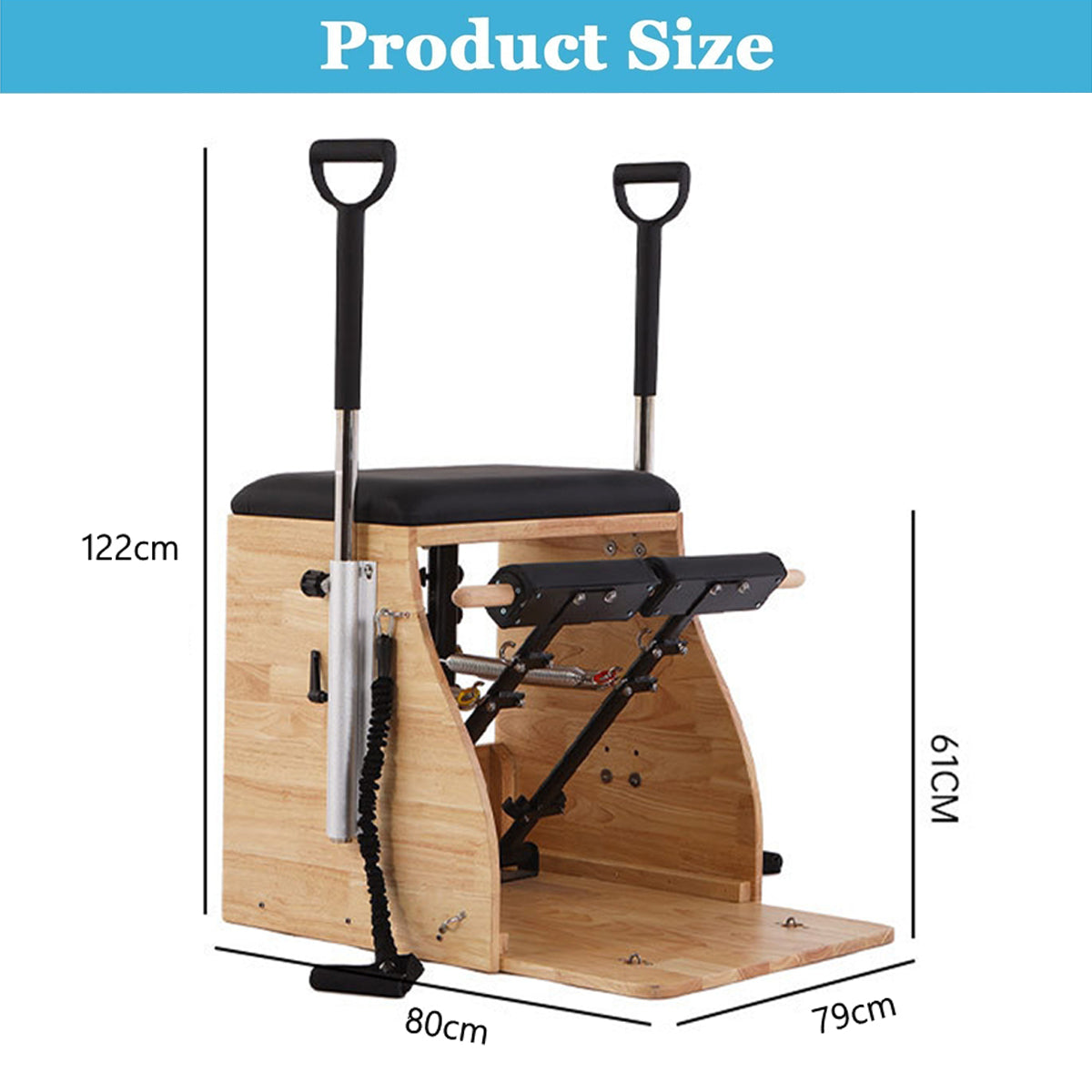 Multi Functional Wunda Chair Pilates Fitness Exercise Durable Oak Equipment Pilates Stability Chair Balance Trainer