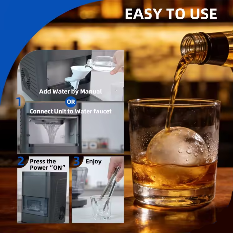50mm Ice Ball Maker Machine Electric 220V Ice Sphere Maker Whisky Drinking Bar Ice Making Machine