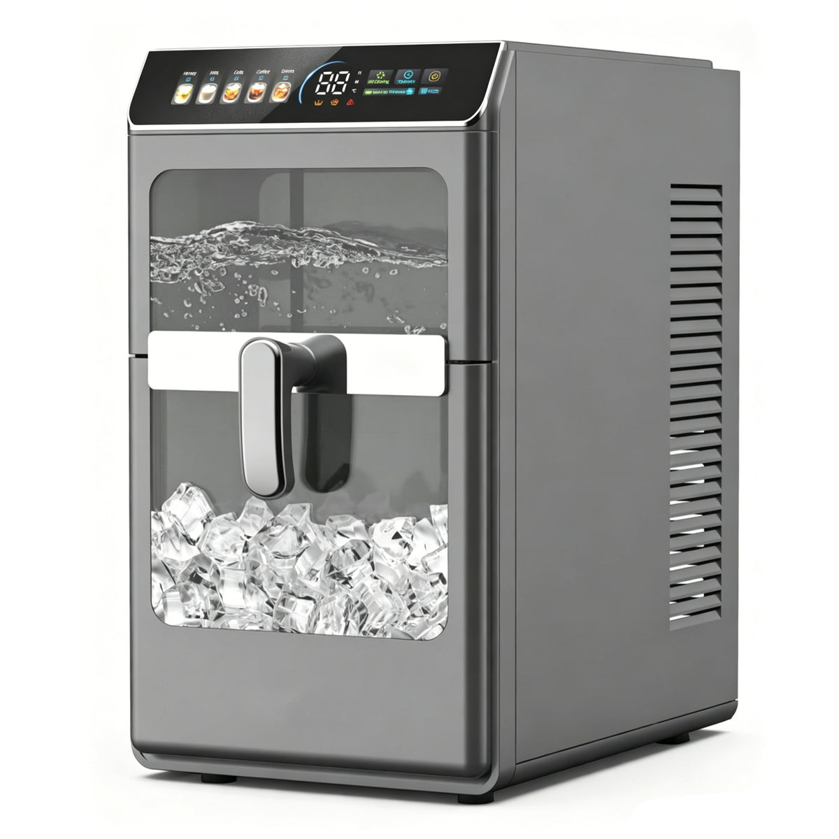 12KG/24H Countertop Crescent Ice Maker Machine with Water Tank, Fast Ice Making, Self-Cleaning Portable Ice Maker