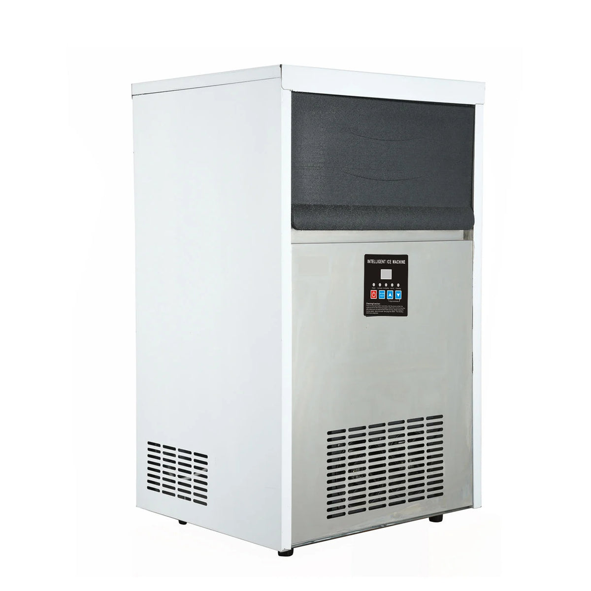 Industrial Ice Machine, High-Efficiency Stainless Steel Ice Maker with 150kg Daily Capacity, Blu-ray Sterilization, and Smart Controls