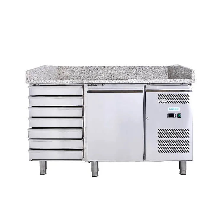 Dinox PZ1610TN Pizza Preparation Counter Chiller 221L | Marble Top | Drawer | +2°C to +8°C | Italian Technology