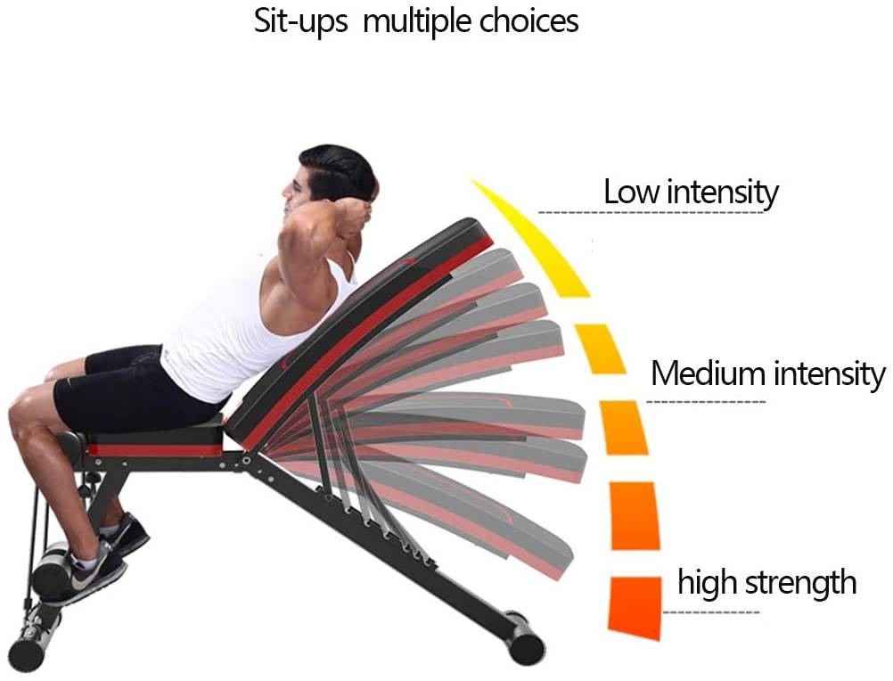 COOLBABY JSY189 Black Foldable Weight Bench with Adjustable Backrest - COOL BABY