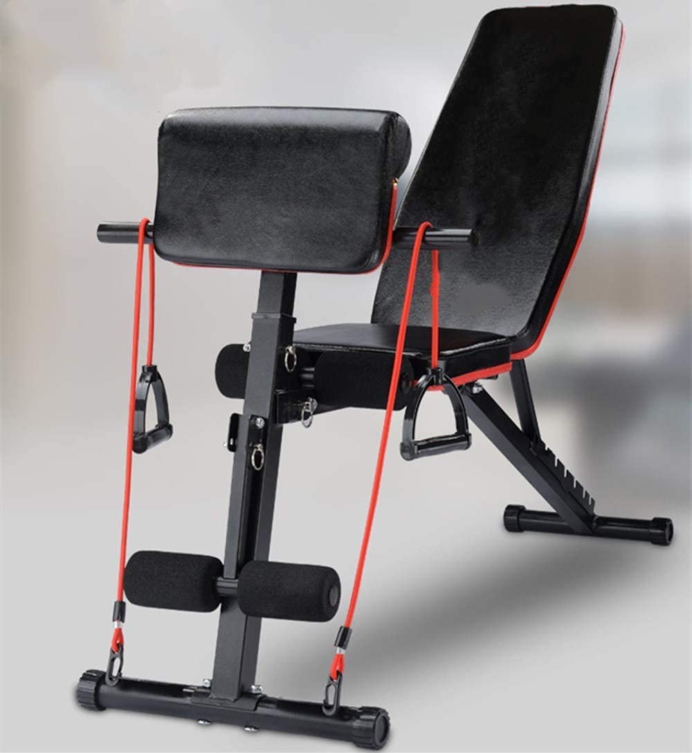 COOLBABY JSY189 Black Foldable Weight Bench with Adjustable Backrest - COOL BABY