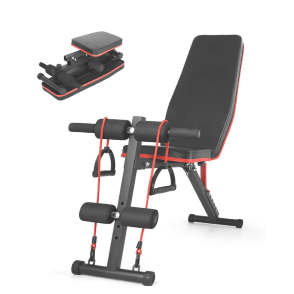 COOLBABY JSY189 Black Foldable Weight Bench with Adjustable Backrest - COOL BABY