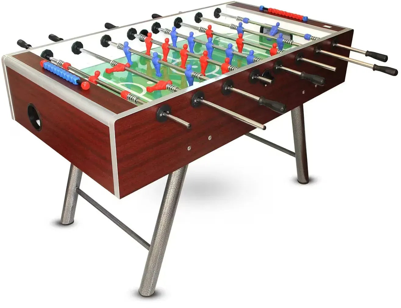 Joy Steel Legs Football Table 142cm with Italian Players & Tempered Glass Field