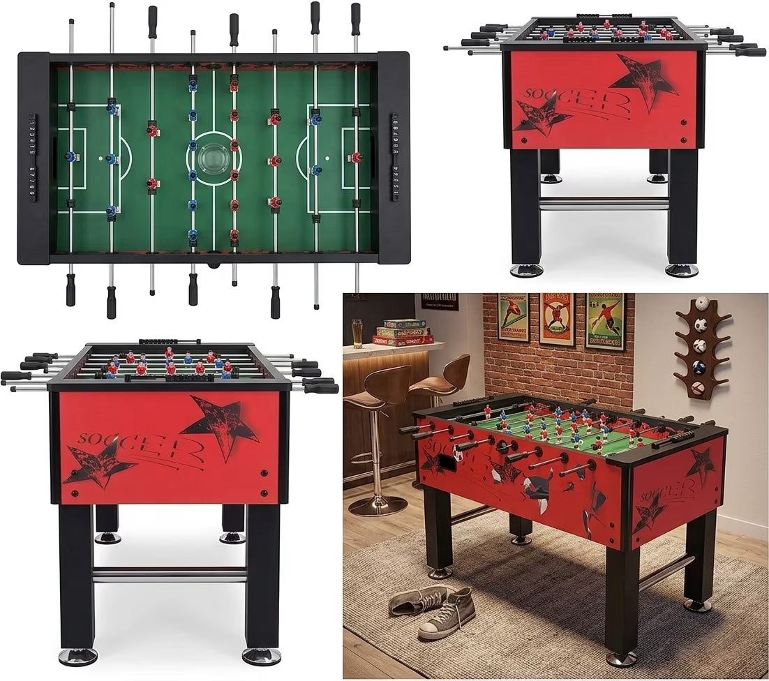 GCC MALL ST-3030 Soccer Table Half K/D – 140cm Foosball Table for Home & Game Room