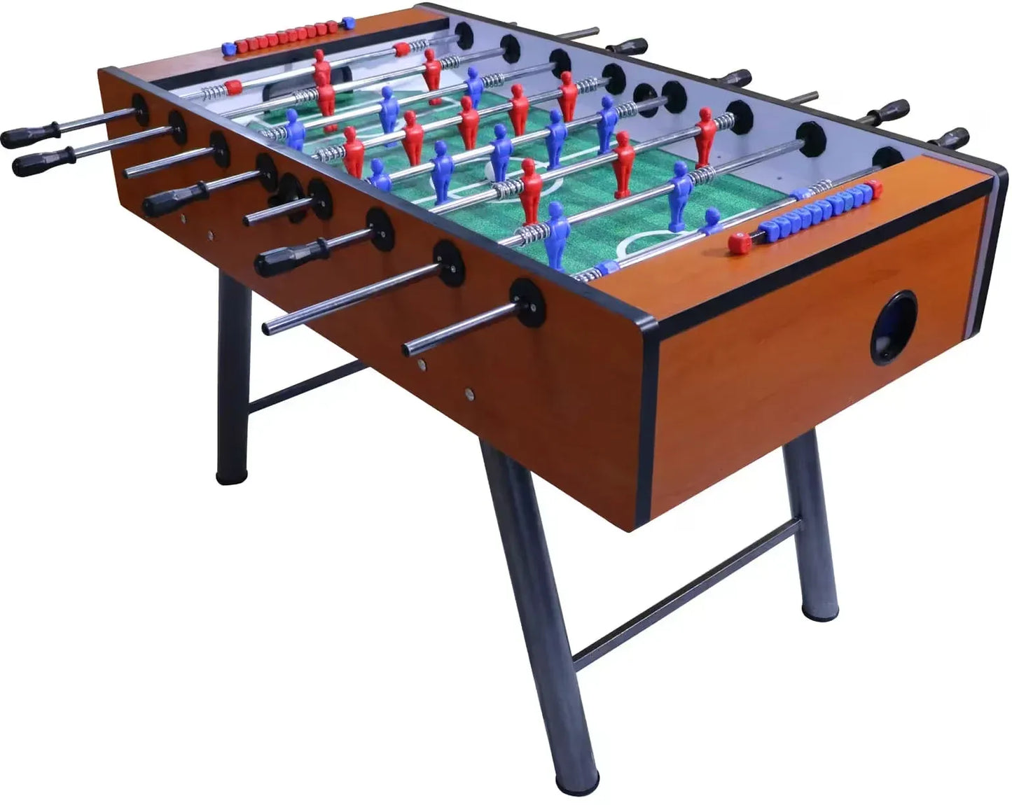 Italian Style Foosball Table 140cm with Heavy-Duty Rods & Moulded Players