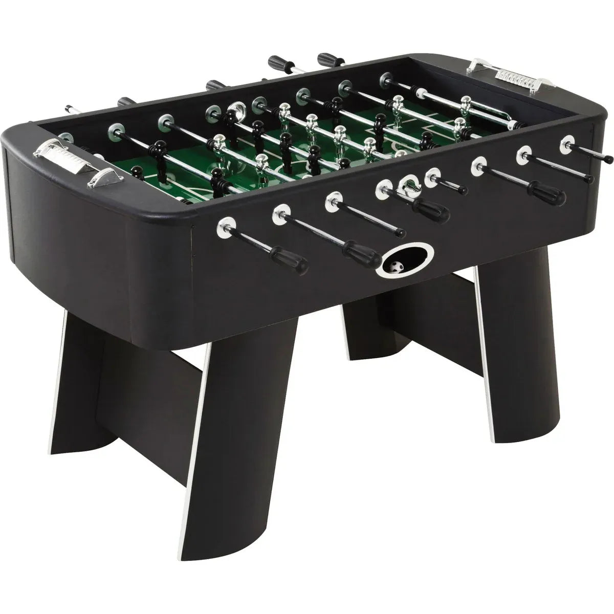 Steel Chromed Foosball Soccer Table | Modern MDF Football Game Table 125 x 145 x 90 cm