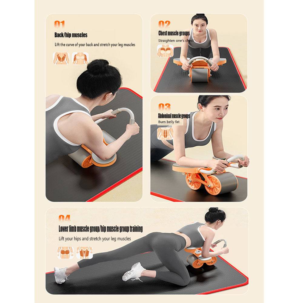 COOLBABY JFQ01 Plank Abdominal Wheel, Ab Roller Wheel With Elbow Support ,Equipment For Abdominal & Core Strength, Ab Workout-JFQ - COOL BABY