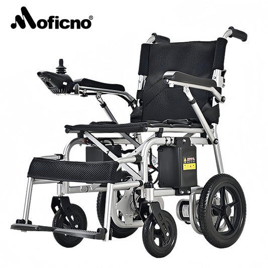 Folding Electric Wheelchair All-Terrain Powerful Dual Motor Electric Wheelchair - Load 100kg - Weight 28kg