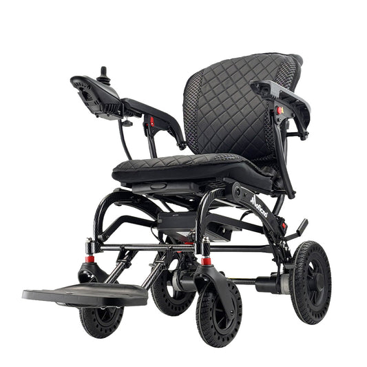 Electric Wheelchair for Adults & Seniors - Ultra-Light Aluminum Frame, 3-Second Folding, 220 lbs Weight Capacity - Ergonomic Comfort Seat