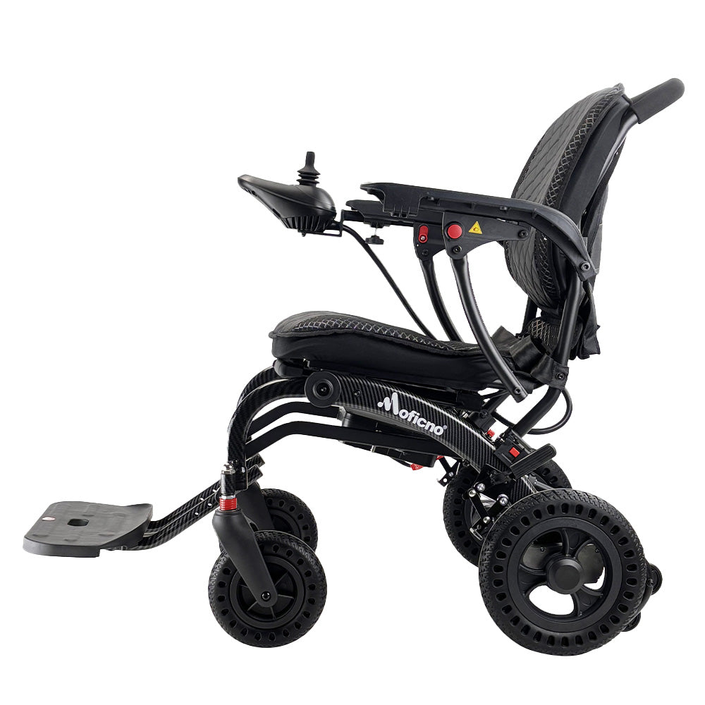Electric Wheelchair for Adults & Seniors - Ultra-Light Aluminum Frame, 3-Second Folding, 220 lbs Weight Capacity - Ergonomic Comfort Seat