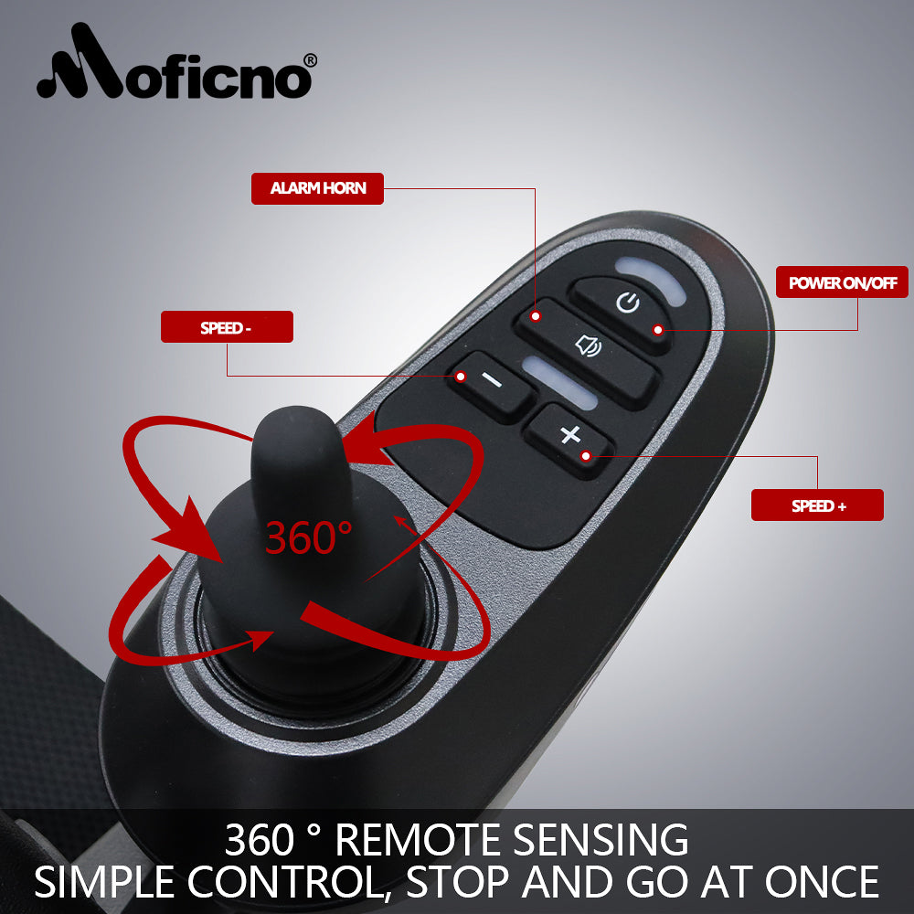 Folding Electric Wheelchair All-Terrain Powerful Dual Motor Electric Wheelchair - Load 100kg - Weight 28kg